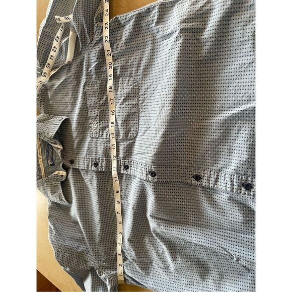 Cowboy Hardware Mens Blue 100% Cotton Short Sleeve Button Up Shirt Size Large - Picture 10 of 12